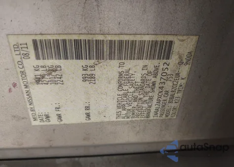 2012 Nissan Altima 2.5 S z USA, uszkodzony, nr VIN 1N4AL2APXCN437052